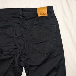 DUER Mens No Sweat Pant Slim, 30x30, Black